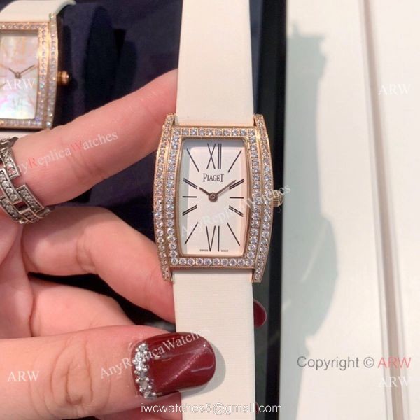 Copy Piaget Limelight Tonneau Rose Gold diamond Watch 27mm Copy Piaget Limelight Tonneau Rose Gold diamond Watch 27mm