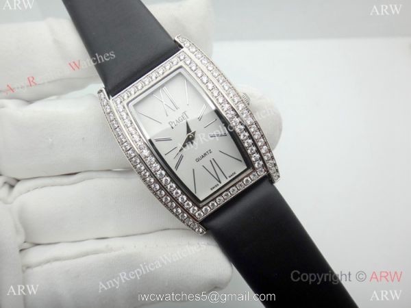 Copy Piaget Limelight Tonneau Women Watch SS Diamond Copy Piaget Limelight Tonneau Women Watch SS Diamond
