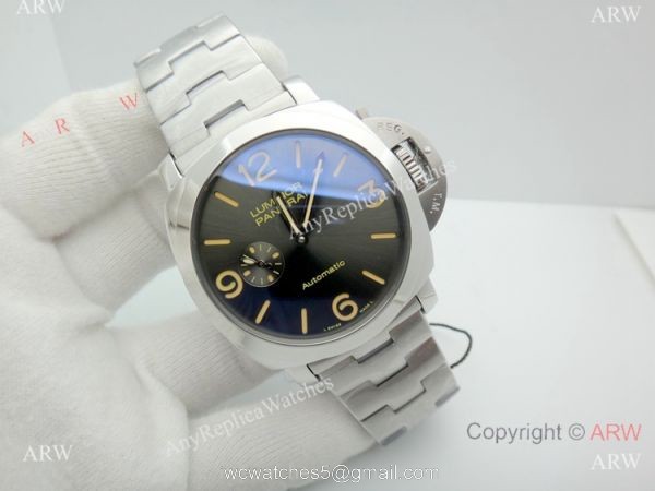 Copy Panerai PAM 674 Luminor Watch Stainless Steel Brown Marker Copy Panerai PAM 674 Luminor Watch Stainless Steel Brown Marker
