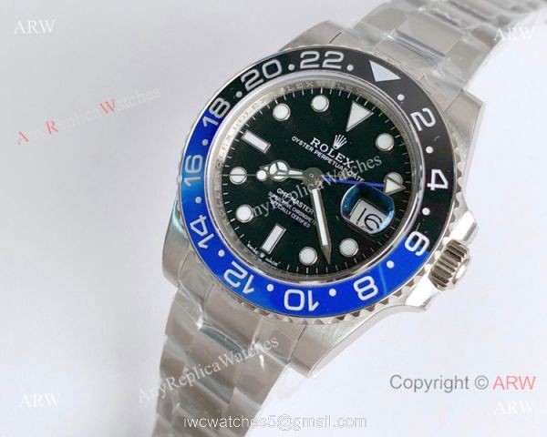 Noob Factory V10 Swiss 3135 Rolex GMT Master II Blue Black Replica Watch Noob Factory V10 Swiss 3135 Rolex GMT Master II Blue Black Replica Watch