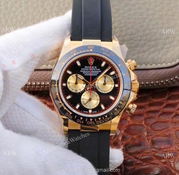 Swiss 4130 JH Factory Rolex Daytona Rubber Band Gray Dial Watch 40mm Swiss 4130 JH Factory Rolex Daytona Rubber Band Gray Dial Watch 40mm