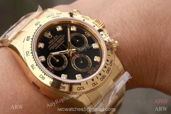 1:1 Best Copy Rolex Daytona Yellow Gold Diamond Marker 4130 JH Factory Watch 1:1 Best Copy Rolex Daytona Yellow Gold Diamond Marker 4130 JH Factory Watch