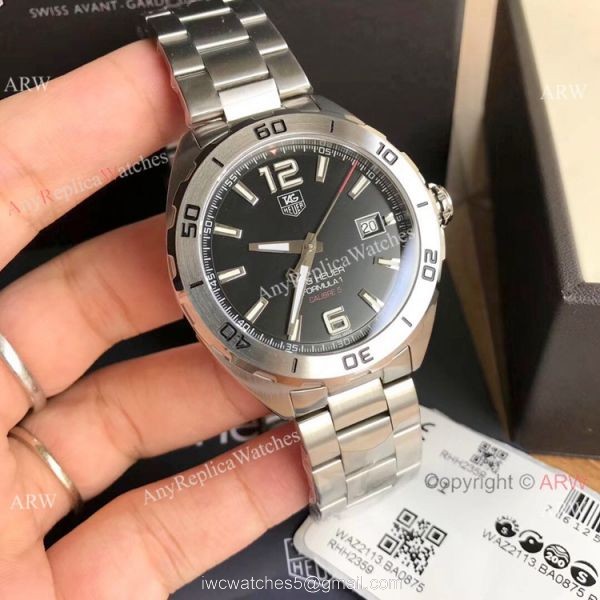 Swiss Tag Heuer Formula 1 CALIBRE 5 Bracelet Stainless Steel Black Face Swiss Tag Heuer Formula 1 CALIBRE 5 Bracelet Stainless Steel Black Face