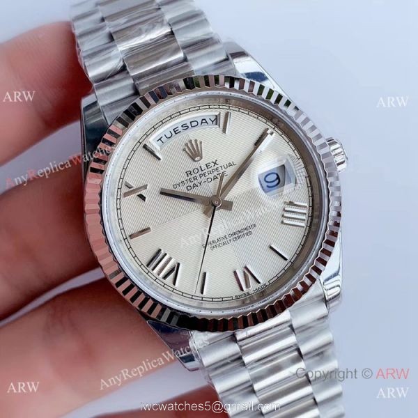 NEW Upgraded Replica Rolex Presidential Day Date II 3255 Cream Dial Watch V3 Version NEW Upgraded Replica Rolex Presidential Day Date II 3255 Cream Dial Watch V3 Version