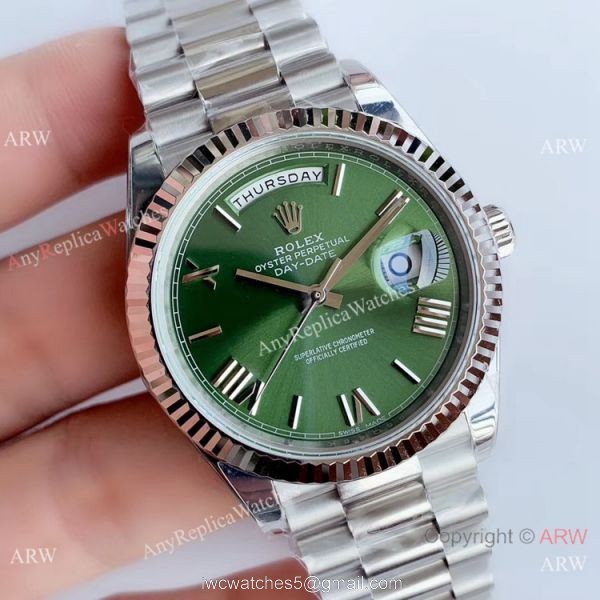 NEW Upgraded Rolex Day-Date II 41 SS Green Dial New President Band Watch V3 NEW Upgraded Rolex Day-Date II 41 SS Green Dial New President Band Watch V3