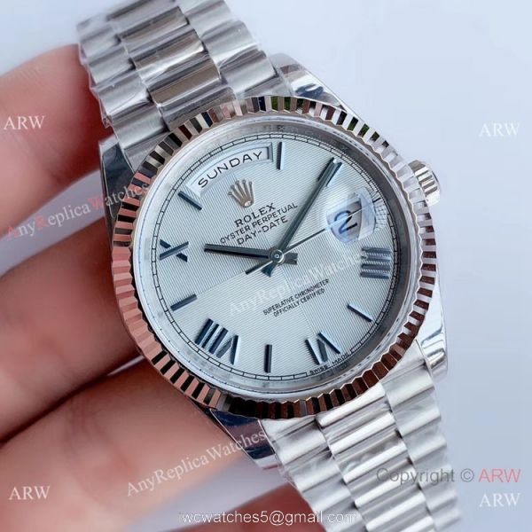 NEW Upgraded Swiss 3255 V3 Rolex DayDate 2 Light Blue Dial Watch / Rolex Presidential 41mm Replica NEW Upgraded Swiss 3255 V3 Rolex DayDate 2 Light Blue Dial Watch / Rolex Presidential 41mm Replica
