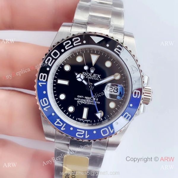 GMT-Master II Rolex Batman Replica Watch SWISS 3285 UN factory GMT-Master II Rolex Batman Replica Watch SWISS 3285 UN factory