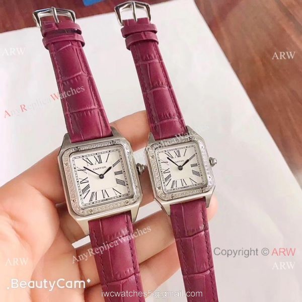 2019 New Cartier Santos Diamond Replica Watch Black Leater 2019 New Cartier Santos Diamond Replica Watch Black Leater
