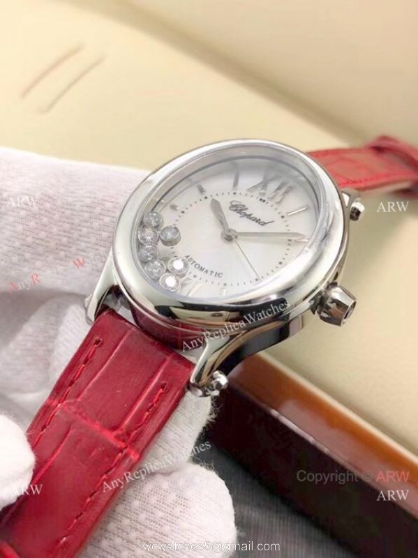 New Replica Chopard Happy Sport Oval White MOP Dial Watch Women New Replica Chopard Happy Sport Oval White MOP Dial Watch Women