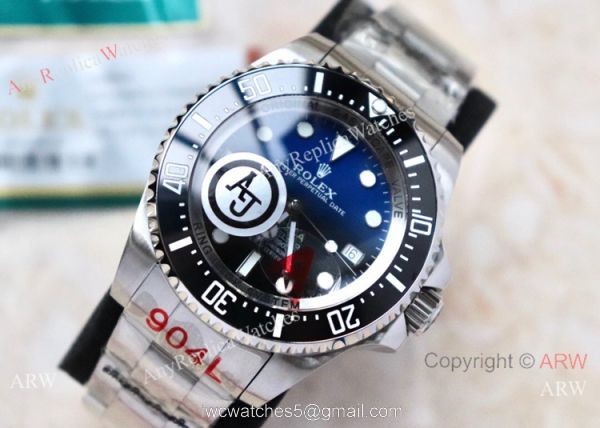 AJ Factory &8216;MAX Rolex Deepsea Blue Replica Watch 44mm AJ Factory &8216;MAX Rolex Deepsea Blue Replica Watch 44mm