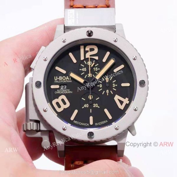 Best Replica U-Boat U-42 Limited Edition Chronograph Watch SS Black Dial Best Replica U-Boat U-42 Limited Edition Chronograph Watch SS Black Dial