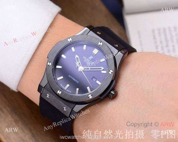 Copy Hublot Classic Fusion 42mm Watch SS Black Bezel Copy Hublot Classic Fusion 42mm Watch SS Black Bezel