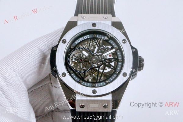New Fake Hublot Geneve Big Bang Skeleton Watch Red Inner Rubber Strap New Fake Hublot Geneve Big Bang Skeleton Watch Red Inner Rubber Strap