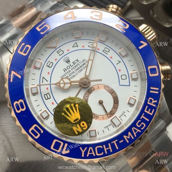 N9 Factory Swiss 7750 Rolex Yacht-Master II Watch 2-Tone Rose Gold N9 Factory Swiss 7750 Rolex Yacht-Master II Watch 2-Tone Rose Gold