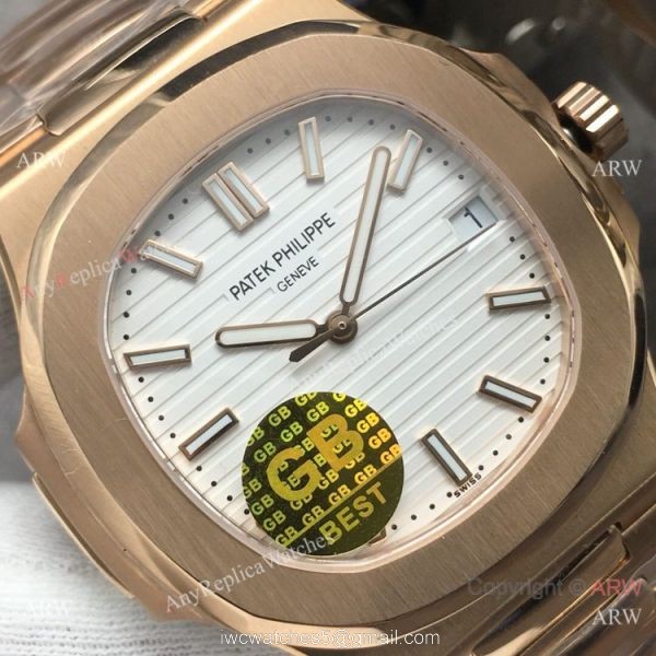 Swiss Grade Copy Patek Philippe Nautilus GBF CAL.324 Rose Gold White Dial Watch Swiss Grade Copy Patek Philippe Nautilus GBF CAL.324 Rose Gold White Dial Watch