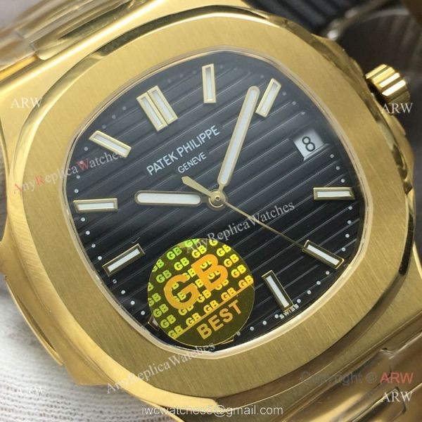 Grade 1A Replica Patek Philippe Nautilus GB Factory Cal.324 Yellow Gold Black Dial Watch Grade 1A Replica Patek Philippe Nautilus GB Factory Cal.324 Yellow Gold Black Dial Watch