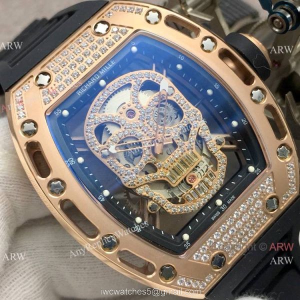 Swiss Richard Mille RM 052 Skull Rose Gold Watch Best Replica Watches China Dealer Swiss Richard Mille RM 052 Skull Rose Gold Watch Best Replica Watches China Dealer