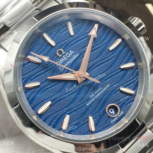 VS Factory Replica Omega Aqua Terra 150m Swiss 8800 Watch SS Blue Wave Dial VS Factory Replica Omega Aqua Terra 150m Swiss 8800 Watch SS Blue Wave Dial