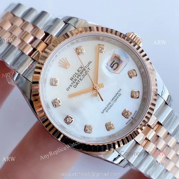 EW factory SWISS 3235 2 Tone Rose Gold Rolex Datejust 36mm Watch EW factory SWISS 3235 2 Tone Rose Gold Rolex Datejust 36mm Watch