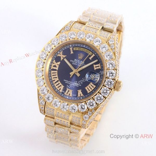 Iced out Gold Rolex Oyster Perpetual Day Date Fake Watches Worldwide Shipping Iced out Gold Rolex Oyster Perpetual Day Date Fake Watches Worldwide Shipping