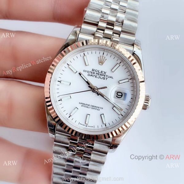 EW Rolex Oyster Perpetual Datejust White Dial 36mm Watch / Best Chinese Replica Watches EW Rolex Oyster Perpetual Datejust White Dial 36mm Watch / Best Chinese Replica Watches