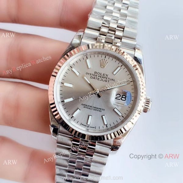 EW factory Rolex Datejust SS Silver dial Jubilee 36mm / Best Chinese Replica Watches EW factory Rolex Datejust SS Silver dial Jubilee 36mm / Best Chinese Replica Watches