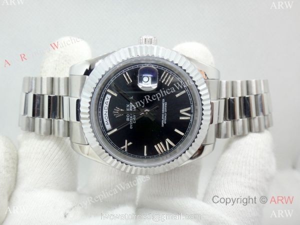AAA Quality Replica Rolex Day-Date Presidential Black Dial Watch 40mm AAA Quality Replica Rolex Day-Date Presidential Black Dial Watch 40mm