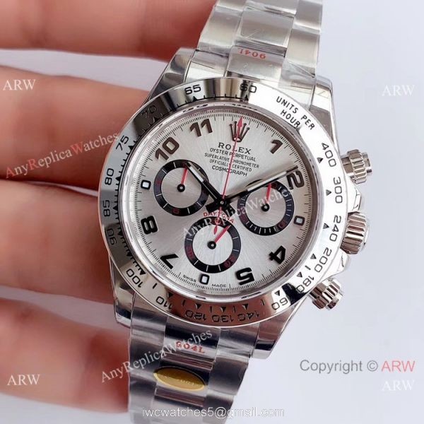 Replica Rolex Daytona Super Noob Factory Swiss 4130 Watch SS Silver Dial Replica Rolex Daytona Super Noob Factory Swiss 4130 Watch SS Silver Dial