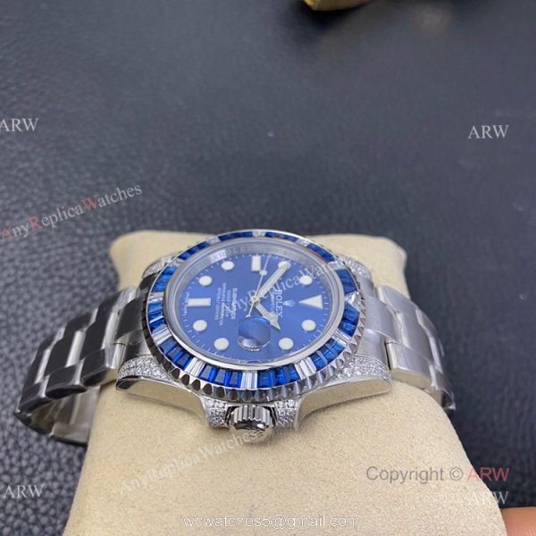 KS Factory Swiss Replica Rolex Submariner Blue Dial Diamond Bezel Mens Watch KS Factory Swiss Replica Rolex Submariner Blue Dial Diamond Bezel Mens Watch