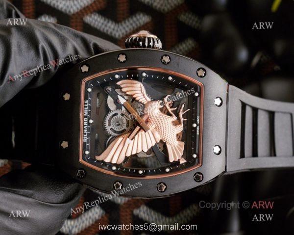 Limited Richard Mille Eagle Watch With Black Rubber Band For Mens Replica Ref RM 57-05 Limited Richard Mille Eagle Watch With Black Rubber Band For Mens Replica Ref RM 57-05