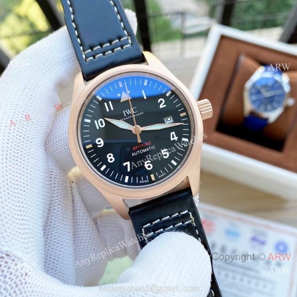 Nice Quality Replica IWC Big Pilots Spitfire Watches Black Face Nice Quality Replica IWC Big Pilots Spitfire Watches Black Face