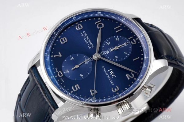 High-end Replica ZF Factory V2 IWC Portuguese Chronograph Watch Blue Dial High-end Replica ZF Factory V2 IWC Portuguese Chronograph Watch Blue Dial