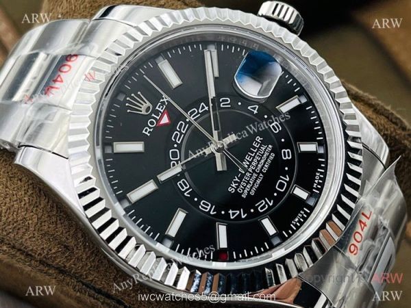 DR Factory Rolex Sky-Dweller 42mm Stainless Steel Black Dial Swiss Grade Rolex Watch DR Factory Rolex Sky-Dweller 42mm Stainless Steel Black Dial Swiss Grade Rolex Watch