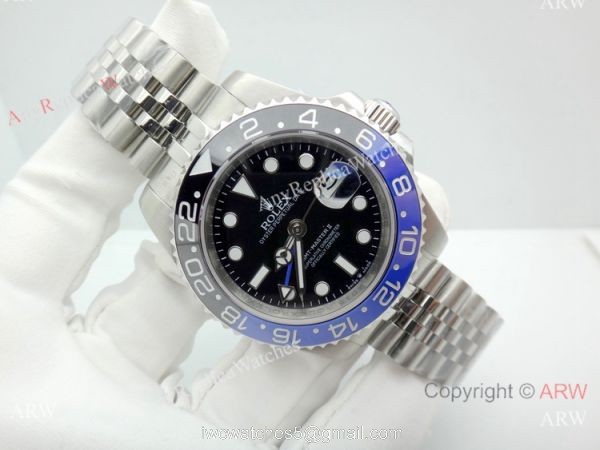 Replica Rolex Batman GMT-Master II Watch Stainless Steel Jubilee 40mm Replica Rolex Batman GMT-Master II Watch Stainless Steel Jubilee 40mm