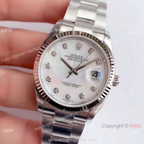 Swiss Grade Rolex Datejust 36mm SS White MOP Dial Watch Rolex EW Factory Swiss 3235 316L Swiss Grade Rolex Datejust 36mm SS White MOP Dial Watch Rolex EW Factory Swiss 3235 316L