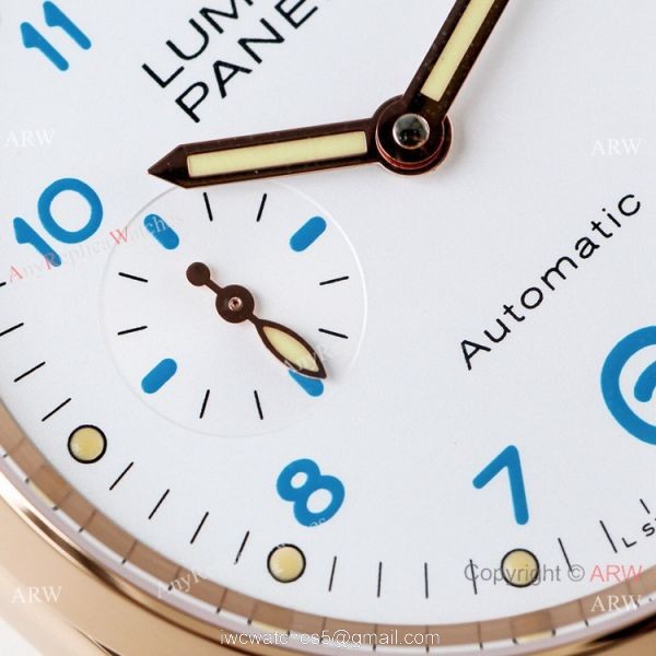 (VS) Swiss Panerai Luminor PAM756 Rose Gold White Face Watch (VS) Swiss Panerai Luminor PAM756 Rose Gold White Face Watch