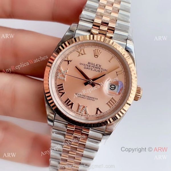 EW Factory Rolex Datejust 2-Tone Rose Gold Jubilee Watch 36mm EW Factory Rolex Datejust 2-Tone Rose Gold Jubilee Watch 36mm