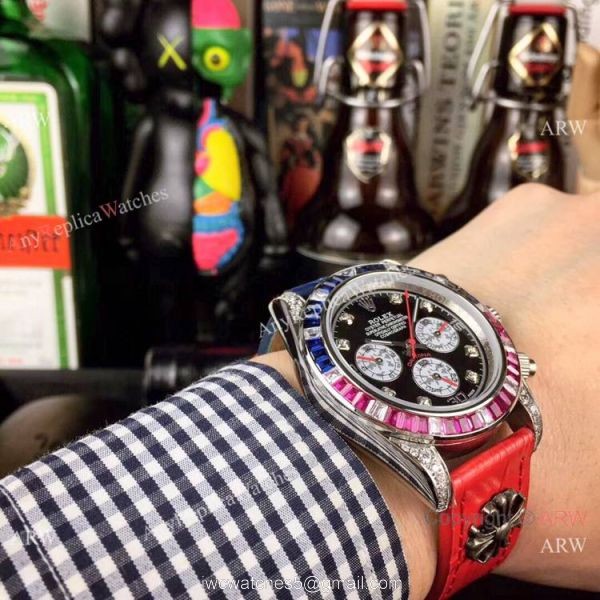 Rolex Rianbow Daytona SS Black Face Watch New Style Rolex Rianbow Daytona SS Black Face Watch New Style
