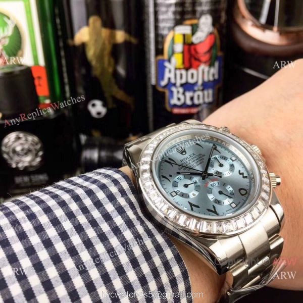 Rolex Daytona Ss Glacier Blue Watch Fake Rolex with Diamond Bezel Rolex Daytona Ss Glacier Blue Watch Fake Rolex with Diamond Bezel