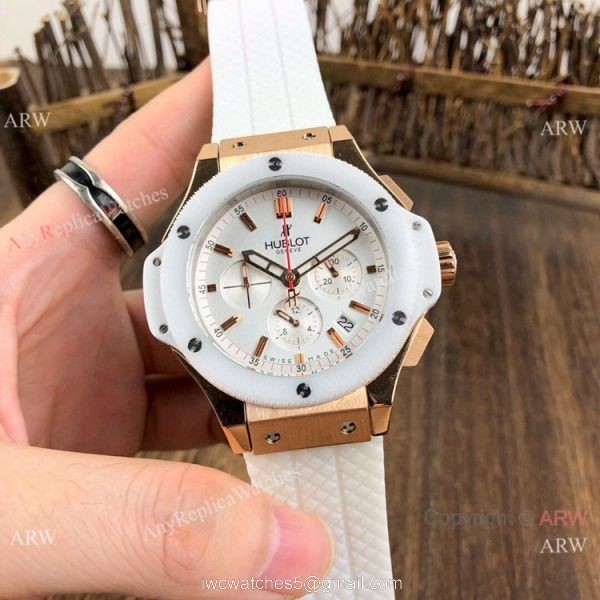 Copy Hublot Big Bang Evolution 44mm Watches Rose Gold Ceramic Bezel Copy Hublot Big Bang Evolution 44mm Watches Rose Gold Ceramic Bezel