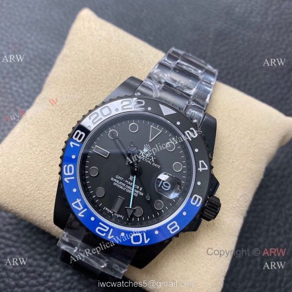 KS Factory Rolex GMT Master II Swiss ETA Black Blue Replica Watch with 2836 Movement KS Factory Rolex GMT Master II Swiss ETA Black Blue Replica Watch with 2836 Movement