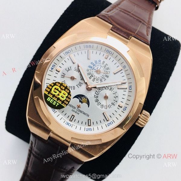 GB Factory Vacheron Constantin Overseas Perpetual Calendar Watch Rose Gold White Face GB Factory Vacheron Constantin Overseas Perpetual Calendar Watch Rose Gold White Face