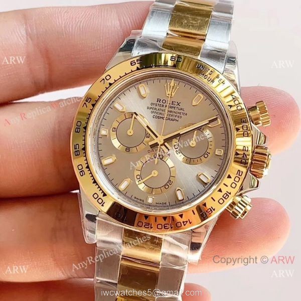 1:1 Best Edition Replica Rolex Daytona Gray Dial Two Tone Watch Noob Factory 4130 1:1 Best Edition Replica Rolex Daytona Gray Dial Two Tone Watch Noob Factory 4130