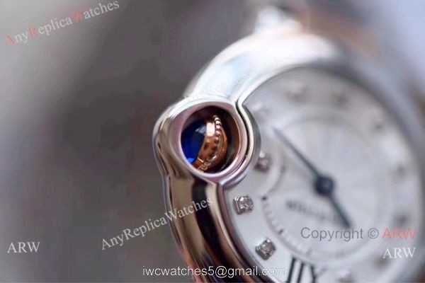 V6 Factory Cartier Ballon Bleu Two Tone Rose Gold Diamond Watch 28mm V6 Factory Cartier Ballon Bleu Two Tone Rose Gold Diamond Watch 28mm