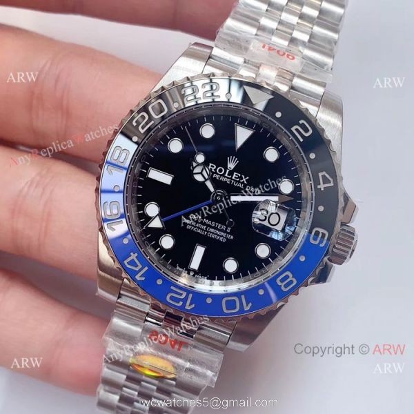 Swiss Replica Rolex GMT-Master II Batman Jubilee Men Watch NOOB Factory 3285 904L Steel Swiss Replica Rolex GMT-Master II Batman Jubilee Men Watch NOOB Factory 3285 904L Steel