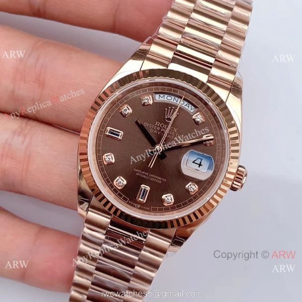Swiss Rolex DayDate EWF 3255 36mm Men Rolex Everose Replica Watch Swiss Rolex DayDate EWF 3255 36mm Men Rolex Everose Replica Watch
