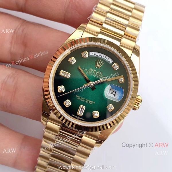 (EWF )Swiss Fake Rolex Presidential Day Date Green Dial Watch 3255 Movement (EWF )Swiss Fake Rolex Presidential Day Date Green Dial Watch 3255 Movement