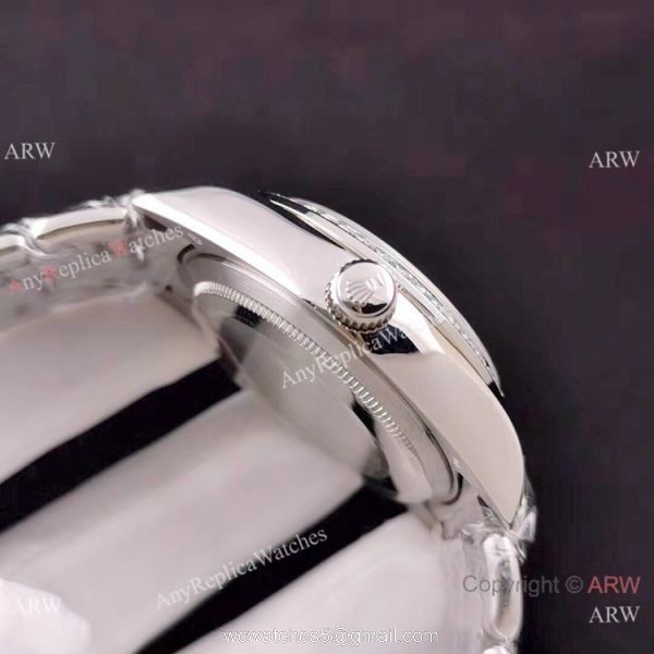 Rolex Day Date Special Edition Stainless Steel Diamond Bezel Watch 40mm Rolex Day Date Special Edition Stainless Steel Diamond Bezel Watch 40mm