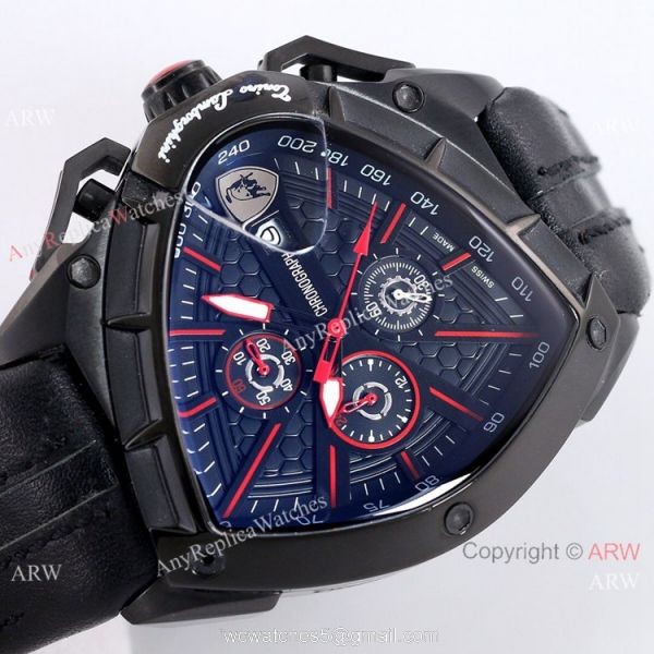 Copy Lamborghini Spyder 9004 Chronograph Men Watch All Black Copy Lamborghini Spyder 9004 Chronograph Men Watch All Black
