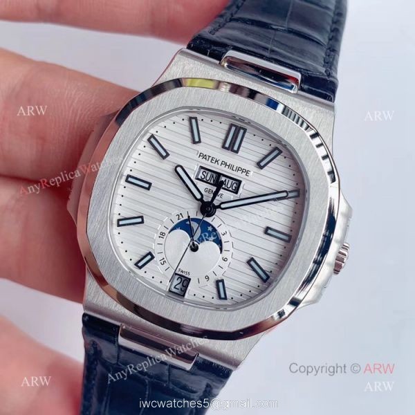 Swiss Replica Patek Philippe Nautilus Watch For Sale White Dial Moonphase Watch Swiss Replica Patek Philippe Nautilus Watch For Sale White Dial Moonphase Watch